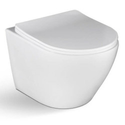 Zestaw Stelaż WC + Miska Wisząca Bezkołnierzowa DESNA SLIM z Wolnoopadającą Deską