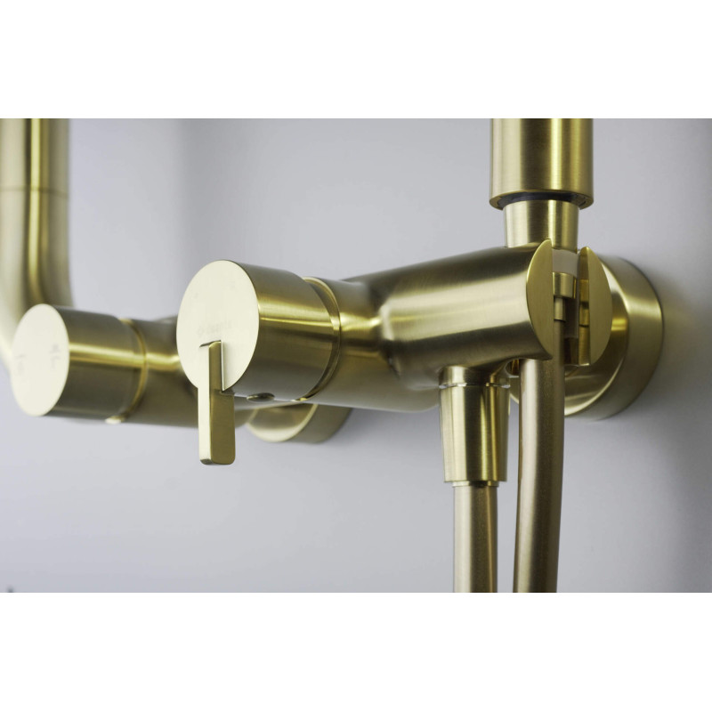 Złocista Deszczownica Premium: Stylowy Prysznic z Mechanicznym Przełącznikiem i Anti-calc