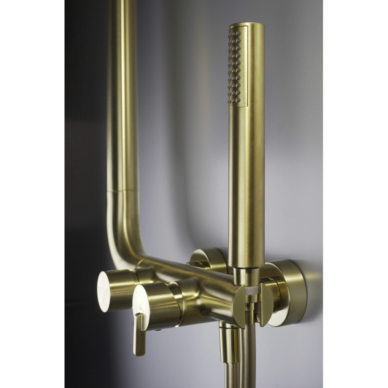 Złocista Deszczownica Premium: Stylowy Prysznic z Mechanicznym Przełącznikiem i Anti-calc