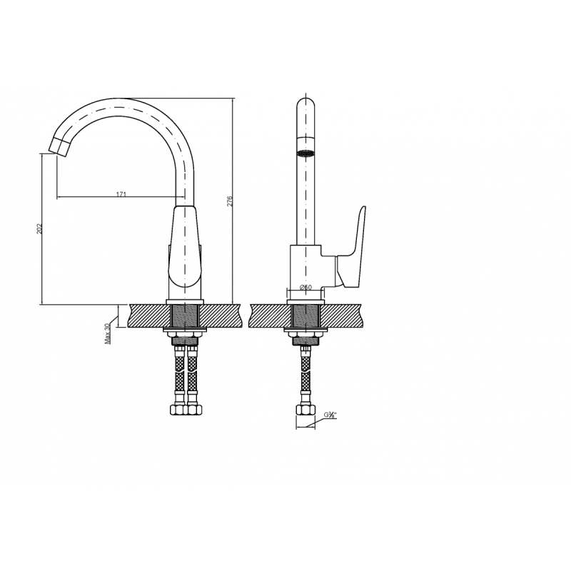 Nowoczesna Bateria Dokos Biały - Funkcjonalność i Styl w Twojej Kuchni