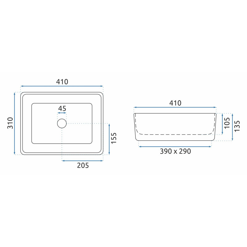 Stylowa Umywalka Nablatowa ANITA MINI - Elegancja w Twojej Łazience