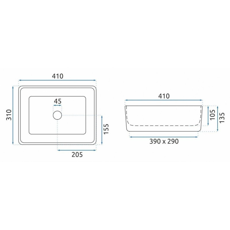 Stylowa Umywalka Nablatowa ANITA MINI - Elegancja w Twojej Łazience