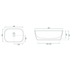 Elegancka Umywalka Nablatowa Belinda Terazzo 46x32 - Idealna do Twojej Łazienki!