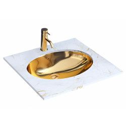 Stylowa Umywalka Podblatowa Nel Gold - Elegancja w Twojej Łazience!