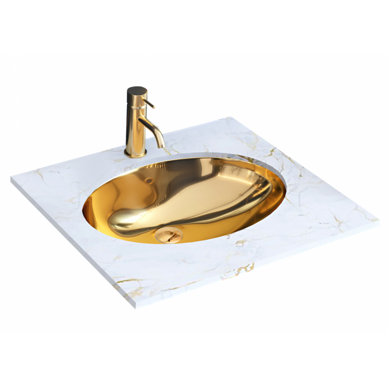 Stylowa Umywalka Podblatowa Nel Gold - Elegancja w Twojej Łazience!
