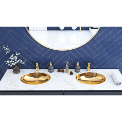 Stylowa Umywalka Podblatowa Nel Gold - Elegancja w Twojej Łazience!