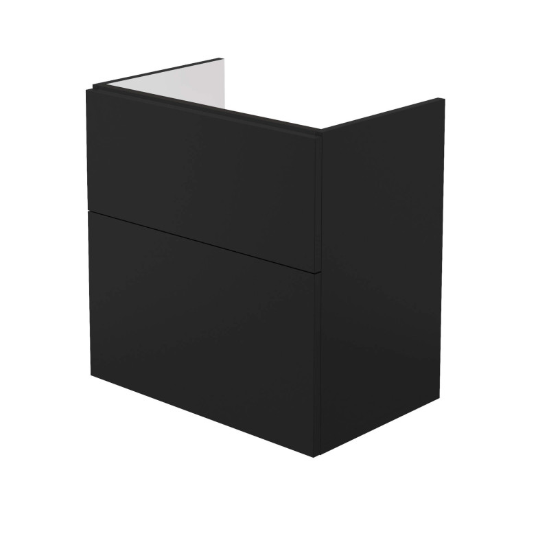 Szafka Umywalkowa z Matowym Wykończeniem i Systemem Cichego Domyku, Czarna, 60cm
