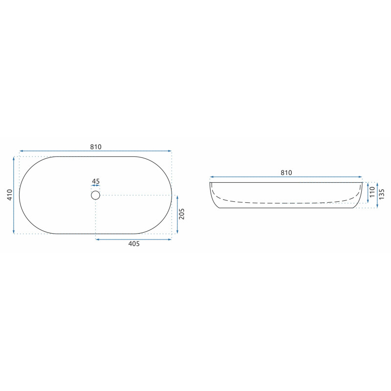 CLEO 81: Elegancka Umywalka Nablatowa - Nowoczesny Design dla Twojej Łazienki