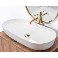 CLEO 81: Elegancka Umywalka Nablatowa - Nowoczesny Design dla Twojej Łazienki