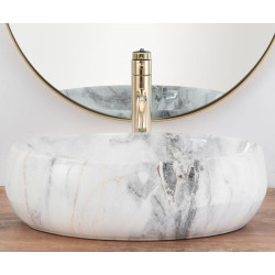 Elegancka Umywalka Linda Granit na Blat – Styl i Wytrzymałość