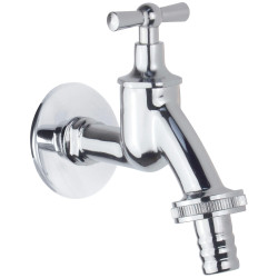 Chromowany zawór czerpalny z adapterem 1/2" - Elegancja i trwałość mosiądzu