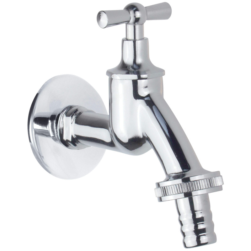 Chromowany zawór czerpalny z adapterem 1/2" - Elegancja i trwałość mosiądzu