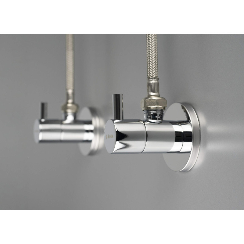 Luksusowy Zawór Kątowy z Głowicą Ceramiczną, Chromowany i Ozdobny - Perfekcyjny do Twojej Łazienki!