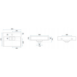 UMYWALKA Z KONGLOMERATU GOYA 50 BLACK - ELEGANCJA I TRWAŁOŚĆ DLA TWOJEJ ŁAZIENKI