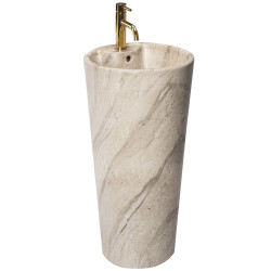 Elegancka Umywalka BLANKA Natural Matt - Wolnostojąca, Nowoczesny Design