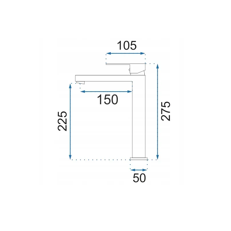 Luksusowa Złota Bateria Łazienkowa FENIX - Elegancja i Wysokość w Twojej Łazience