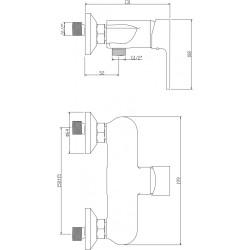 Turis Elegance: Nowoczesna Bateria Natryskowa BKT_040T