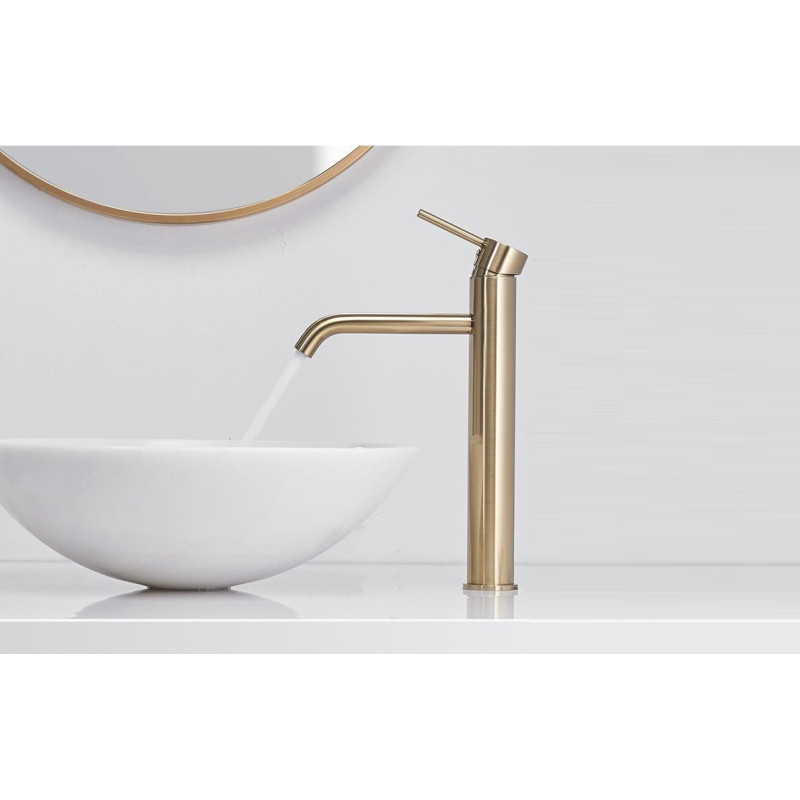 Złota Bateria Umywalkowa Lungo - Nowoczesna Elegancja do Twojej Łazienki