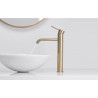 Złota Bateria Umywalkowa Lungo - Nowoczesna Elegancja do Twojej Łazienki