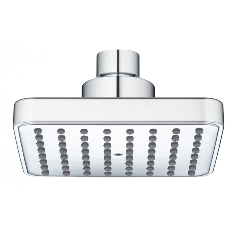 Stylowa deszczownia Kvadrato Mini 100 mm Chrom - Luksusowy deszczowy strumień, system antykamień!