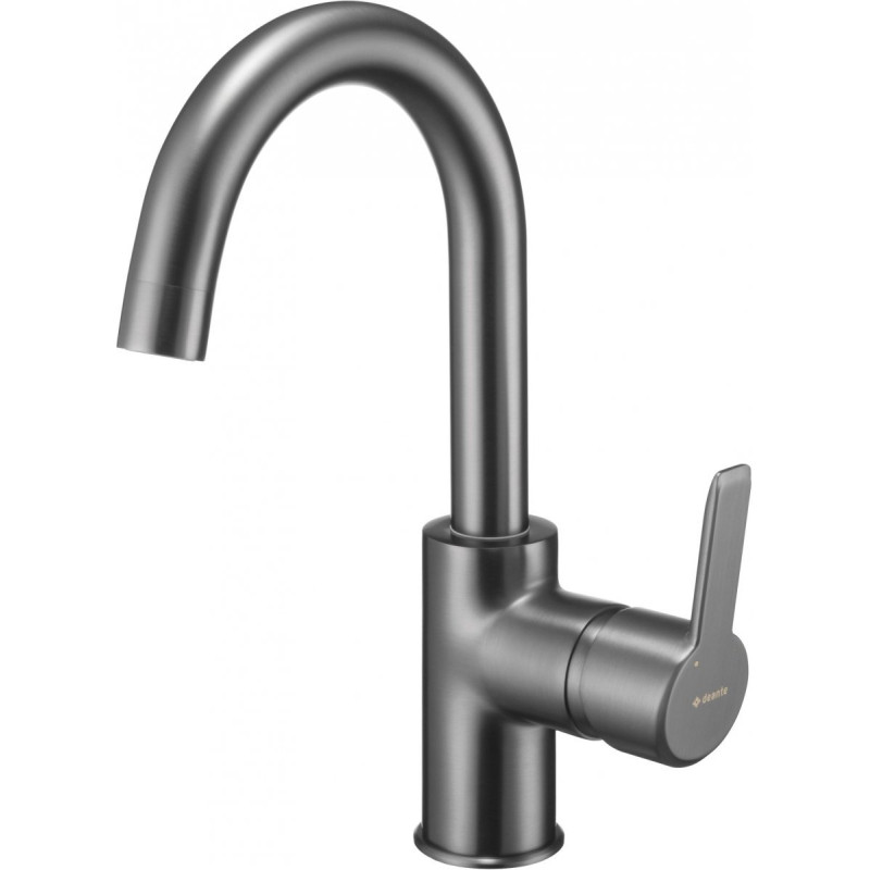 Elegancka Bateria Umywalkowa Arnika U Titanium z Obrotową Wylewką - Szary Design