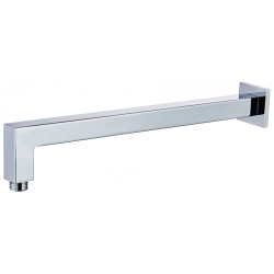 Kwadratowa wylewka ścienna Kvadrato z mosiądzu, chrom, elegancja i styl