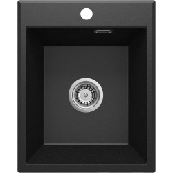 Granitowy Zlewozmywak Eridan 50x40 cm - Nowoczesny Design, Grafitowy Metalik