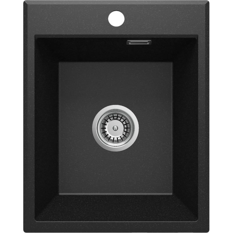 Granitowy Zlewozmywak Eridan 50x40 cm - Nowoczesny Design, Grafitowy Metalik