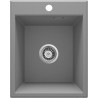 Stylowy Zlewozmywak Granitowy Eridan 1-komorowy 50x40 cm - Szary Metalik