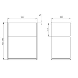 Elegancka Czarna Konsola Łazienkowa 60x40 – Stylowa Przestrzeń dla Twojej Łazienki