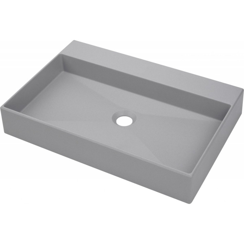 Elegancka umywalka granitowa Correo 60x40, szara - nowoczesność i styl w Twojej łazience