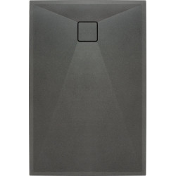 Stylowy brodzik granitowy 100x80 cm, antracytowy Correro dla eleganckiej łazienki