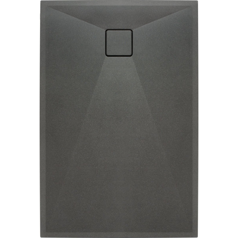 Stylowy brodzik granitowy 100x80 cm, antracytowy Correro dla eleganckiej łazienki