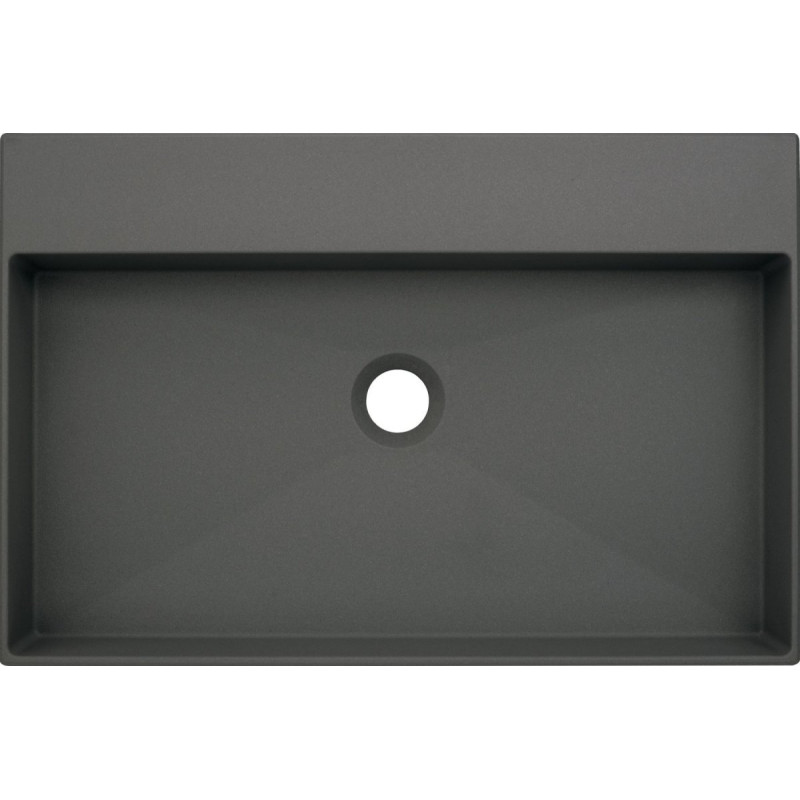 Ekskluzywna umywalka granitowa Correo 60x40, nowoczesny antracyt, stylowa elegancja