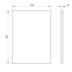 Designerska Półka Correro 36x26 cm w głębokiej czerni - Stwórz elegancką przestrzeń!