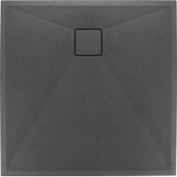 Kwadratowy brodzik z granitu Correro 90x90 Antracytowy - Elegancja Twojej łazienki!