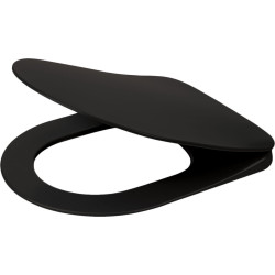 Wolnoopadająca Deska WC Peonia Slim Nero: Elegancja i Komfort w Czarnej Odsłonie