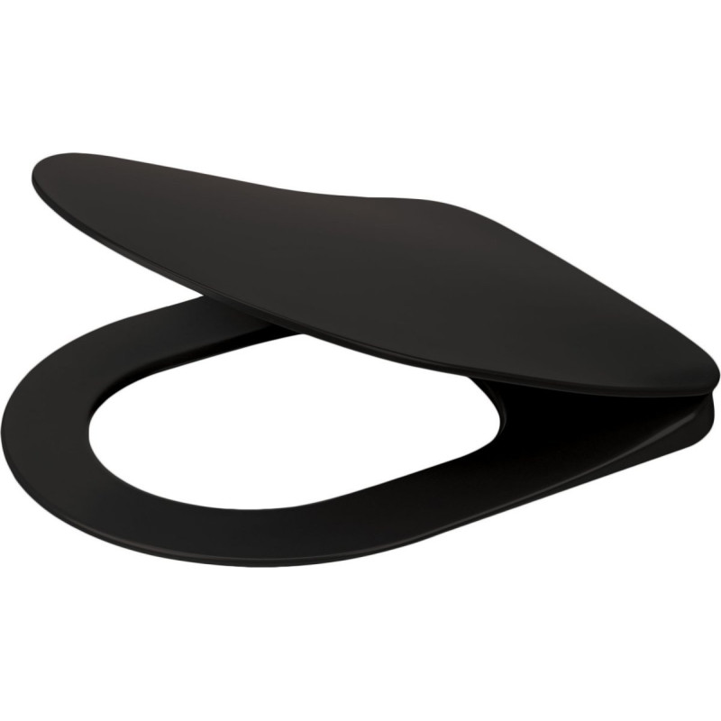 Wolnoopadająca Deska WC Peonia Slim Nero: Elegancja i Komfort w Czarnej Odsłonie