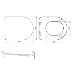 Wolnoopadająca Deska WC Peonia Slim Nero: Elegancja i Komfort w Czarnej Odsłonie