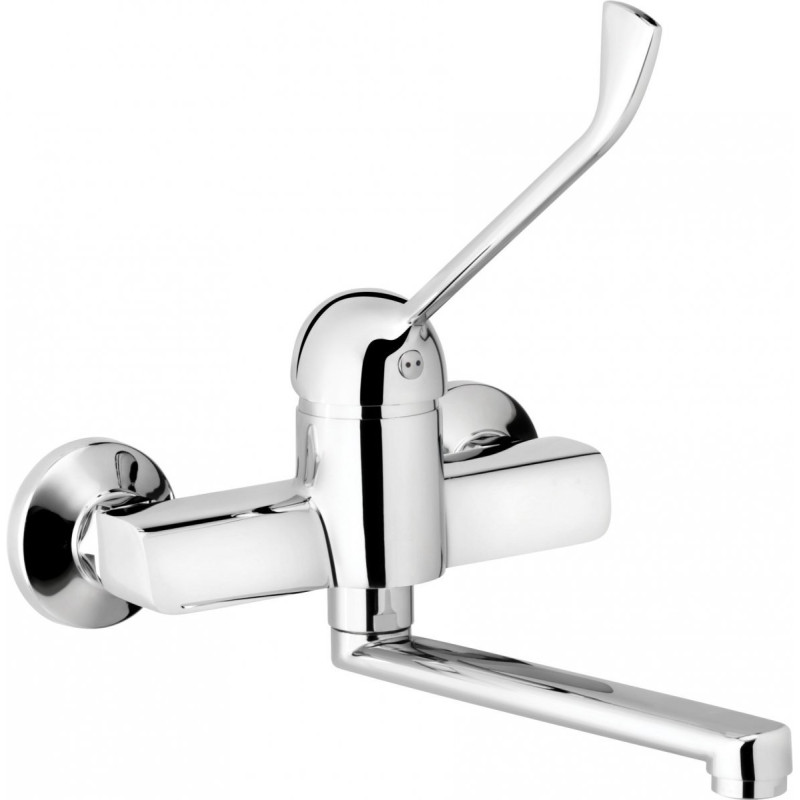 Stylowa i Nowoczesna Bateria Umywalkowa Ścienna Corio z Dźwignią Clinic