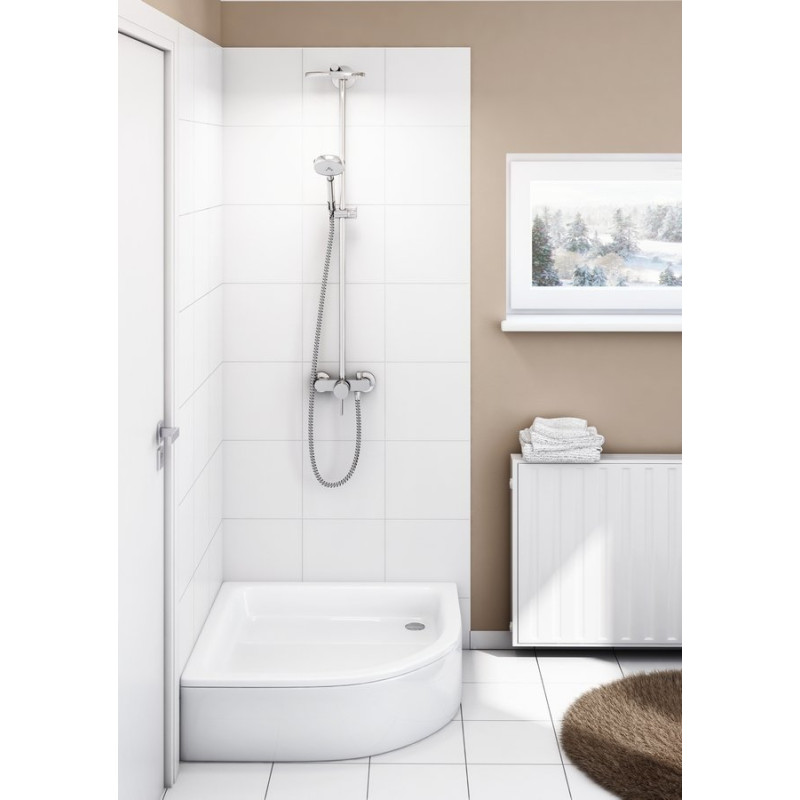 Grawello R55 90x90x26: Stylowy brodzik półokrągły SolidDust™