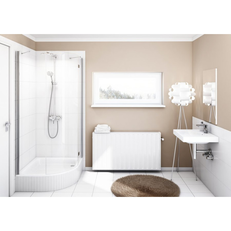 Grawello R55 90x90x26: Stylowy brodzik półokrągły SolidDust™