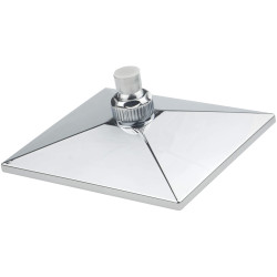 Prostokątna Głowica Prysznicowa chrom-szara, deszczowy strumień, stylowa i funkcjonalna!