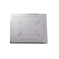 Prostokątna Głowica Prysznicowa chrom-szara, deszczowy strumień, stylowa i funkcjonalna!