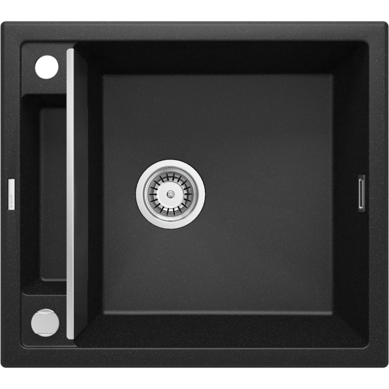 Elegancki Zlewozmywak Granitowy Deante Magnetic 1-komorowy bez Ociekacza - Grafitowy Metalik