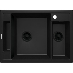 Granitowy zlewozmywak Deante 1,5-komorowy Magnetic nero 69x50 – Idealny do Twojej kuchni!