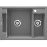 Deante Magnetyczny Zlewozmywak Granitowy 1,5-komorowy Szary Metalik 69x50 cm