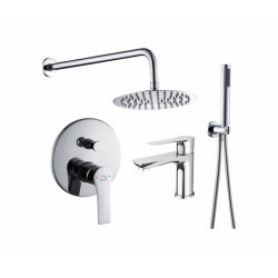 Elegancki Zestaw Podtynkowy RAILA z Baterią Umywalkową - Styl i Funkcjonalność