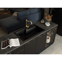 Złota bateria zlewozmywakowa Tamizo z obrotową wylewką - luksus i funkcjonalność