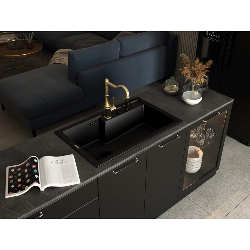 Złota bateria zlewozmywakowa Tamizo z obrotową wylewką - luksus i funkcjonalność